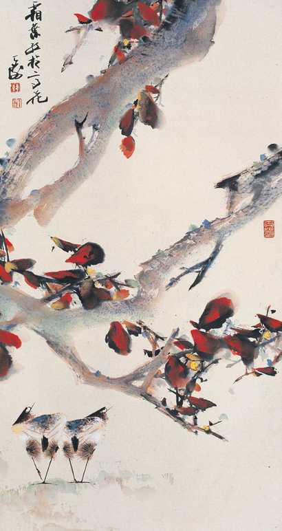 韩天衡 霜叶红於二月花 立轴